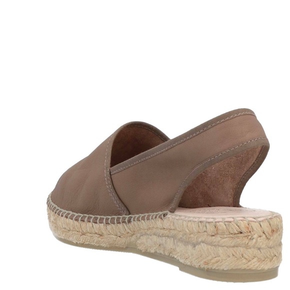 Softest on Earth leather espadrilles with open heel. - Picture 3 of 8